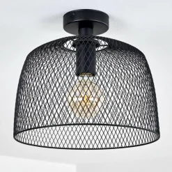 Lampes Vintages & Rétros-hofstein Plafonnier Moholm Noir, 1 lumière