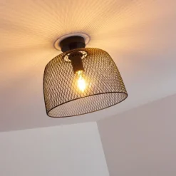 Lampes Vintages & Rétros-hofstein Plafonnier Moholm Noir, 1 lumière