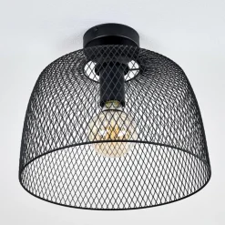 Lampes Vintages & Rétros-hofstein Plafonnier Moholm Noir, 1 lumière