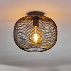 Lampes Vintages & Rétros-hofstein Plafonnier Moholm Noir, 1 lumière