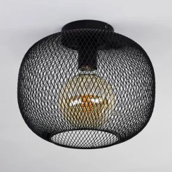 Lampes Vintages & Rétros-hofstein Plafonnier Moholm Noir, 1 lumière