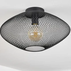 Lampes Vintages & Rétros-hofstein Plafonnier Moholm Noir, 1 lumière