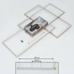 Lampe Plafonnier Momahaki LED Chrome, 1 lumière, Télécommandes