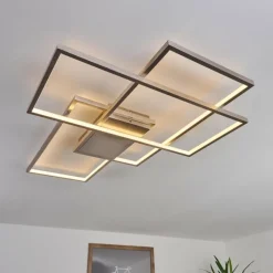 Lampe Plafonnier Momahaki LED Chrome, 1 lumière, Télécommandes