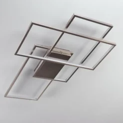 Lampe Plafonnier Momahaki LED Chrome, 1 lumière, Télécommandes