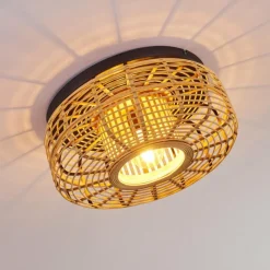 Style Boho-Chic-hofstein Plafonnier Mongolei Noir, 1 lumière