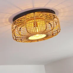 Style Boho-Chic-hofstein Plafonnier Mongolei Noir, 1 lumière