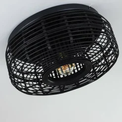 Style Boho-Chic-hofstein Plafonnier Mongolei Noir, 1 lumière