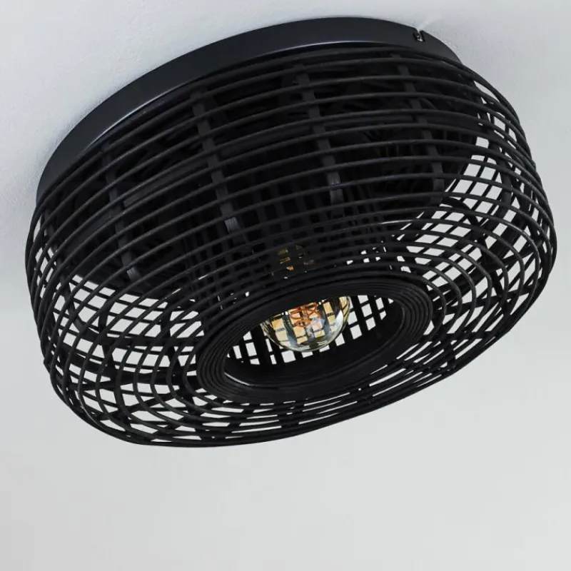 Style Boho-Chic-hofstein Plafonnier Mongolei Noir, 1 lumière