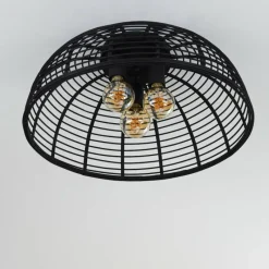 Style Boho-Chic-hofstein Plafonnier Mongolei Noir, 1 lumière