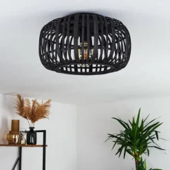 Style Boho-Chic-hofstein Plafonnier Mongolei Noir, 1 lumière