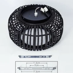 Style Boho-Chic-hofstein Plafonnier Mongolei Noir, 1 lumière