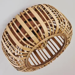 Style Boho-Chic-hofstein Plafonnier Mongolei Noir, 1 lumière