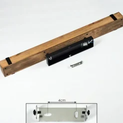 Lampes Industrielles-hofstein Plafonnier Montgomery Écru, Noir, 4 lumières