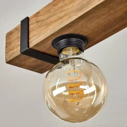 Lampes Industrielles-hofstein Plafonnier Montgomery Écru, Noir, 3 lumières