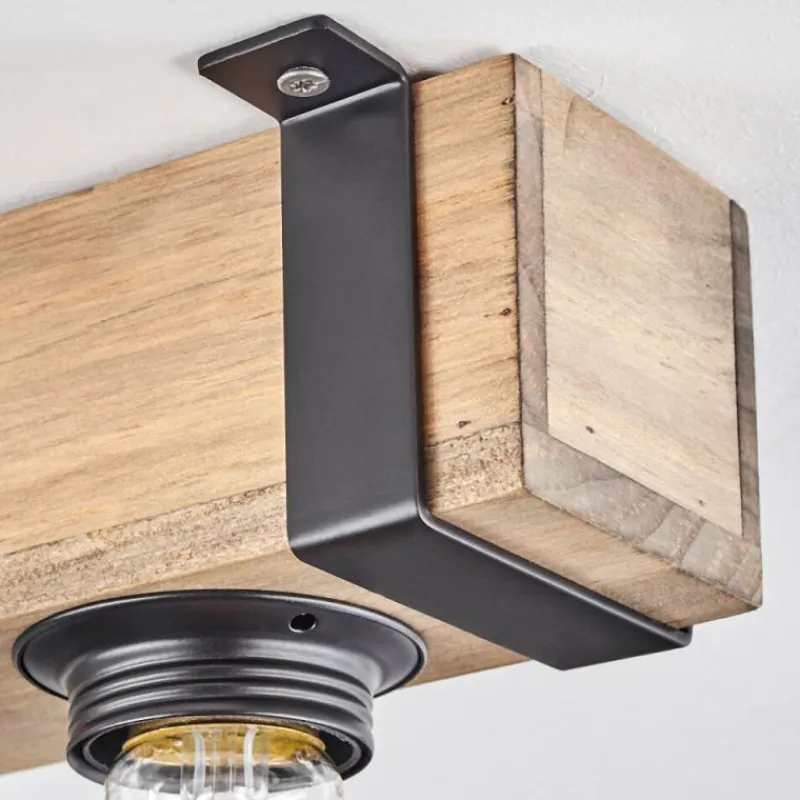 Luminaires Scandinaves-hofstein Plafonnier Montgomery Écru, Noir, 2 lumières