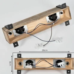 Luminaires Scandinaves-hofstein Plafonnier Montgomery Écru, Noir, 2 lumières