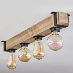 Luminaires Scandinaves-hofstein Plafonnier Montgomery Écru, Noir, 4 lumières