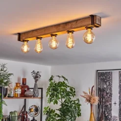 Luminaires Scandinaves-hofstein Plafonnier Montgomery Écru, Noir, 5 lumières