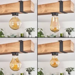 Luminaires Scandinaves-hofstein Plafonnier Montgomery Écru, Noir, 3 lumières