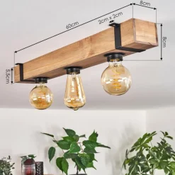 Luminaires Scandinaves-hofstein Plafonnier Montgomery Écru, Noir, 3 lumières