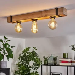 Luminaires Scandinaves-hofstein Plafonnier Montgomery Écru, Noir, 3 lumières