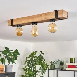 Luminaires Scandinaves-hofstein Plafonnier Montgomery Écru, Noir, 3 lumières