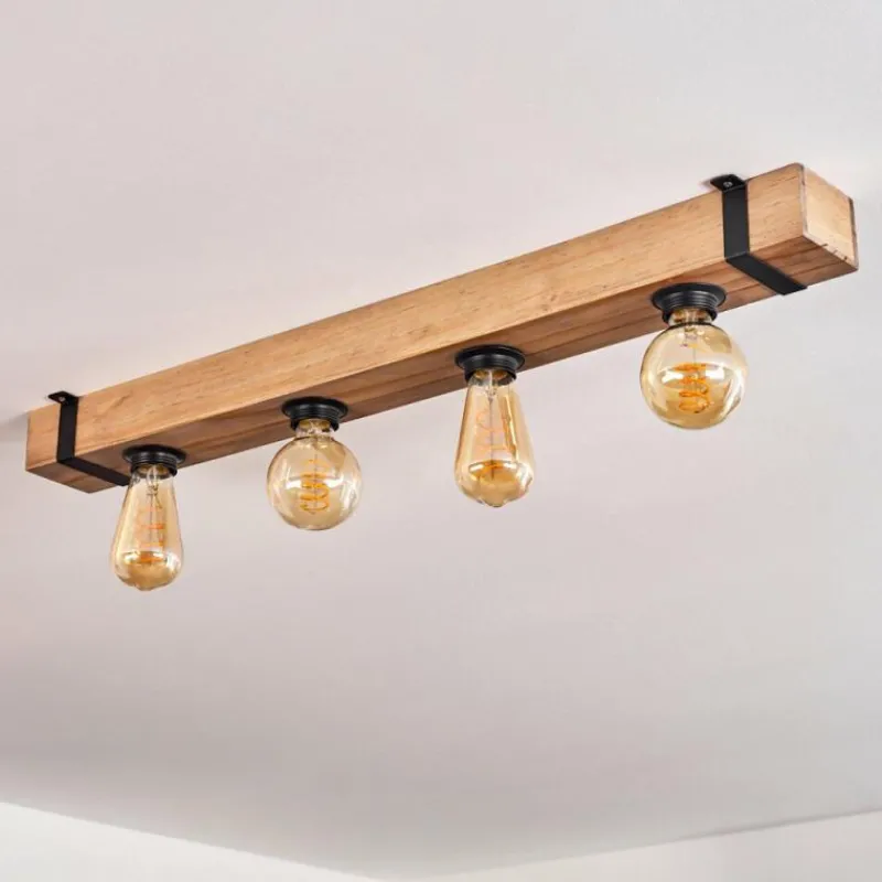 hofstein Plafonnier Montgomery Écru, Noir, 4 lumières