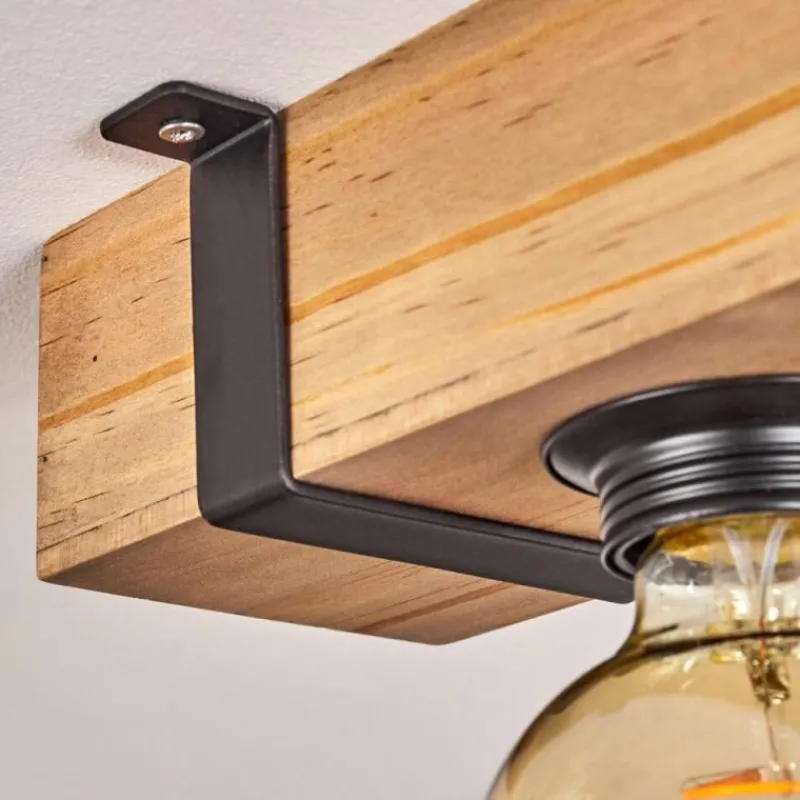 hofstein Plafonnier Montgomery Écru, Noir, 5 lumières