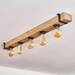 hofstein Plafonnier Montgomery Écru, Noir, 5 lumières