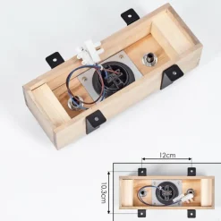 Lampes Industrielles-hofstein Plafonnier Montgomery Écru, Noir, 1 lumière