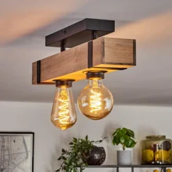 hofstein Plafonnier Montgomery Écru, Noir, 2 lumières