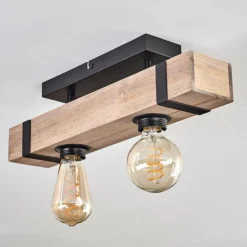 hofstein Plafonnier Montgomery Écru, Noir, 2 lumières