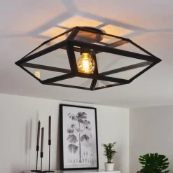 hofstein Plafonnier Moraira Noir, 1 lumière