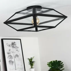 hofstein Plafonnier Moraira Noir, 1 lumière