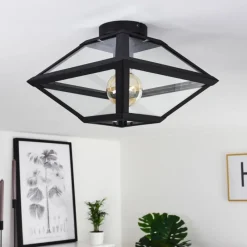 hofstein Plafonnier Moraira Noir, 1 lumière