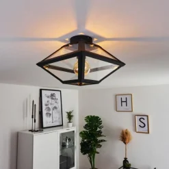 hofstein Plafonnier Moraira Noir, 1 lumière