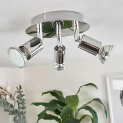 hofstein Plafonnier Morges LED Chrome, 3 lumières