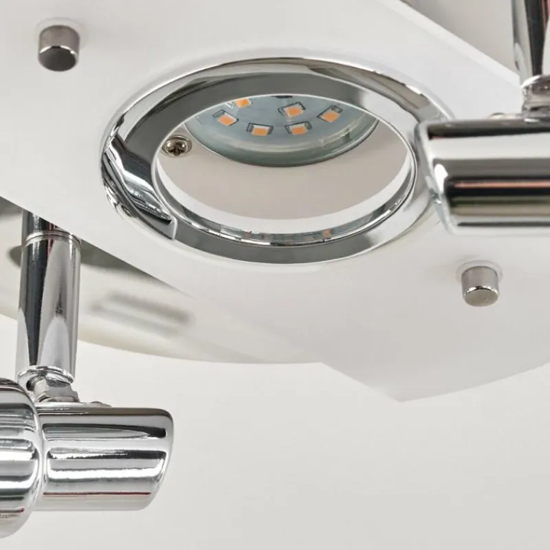 hofstein Plafonnier Morges LED Chrome, Nickel mat, 2 lumières