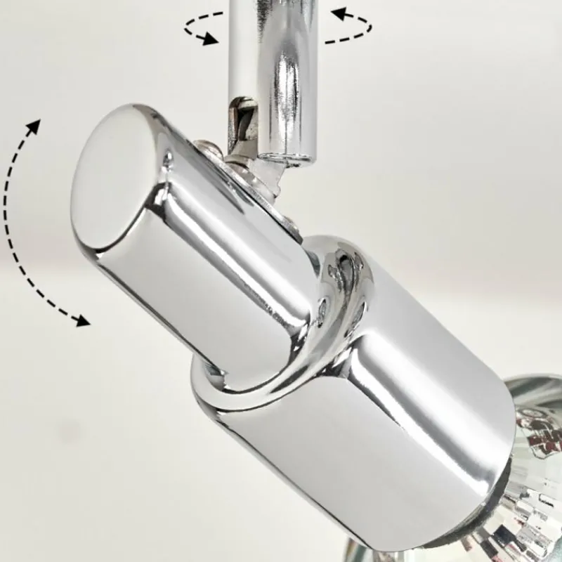 hofstein Plafonnier Morges LED Chrome, Nickel mat, 2 lumières