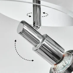 hofstein Plafonnier Morges LED Chrome, Blanc, 3 lumières