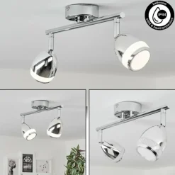 hofstein Plafonnier Morges LED Chrome, 2 lumières