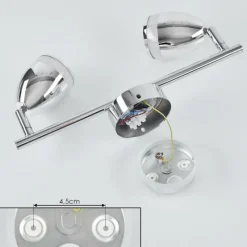 hofstein Plafonnier Morges LED Chrome, 2 lumières