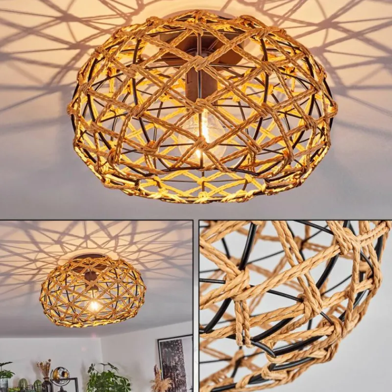 Luminaires Scandinaves-hofstein Plafonnier Mulstrand Écru, Noir, 1 lumière