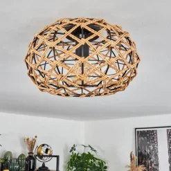 Luminaires Scandinaves-hofstein Plafonnier Mulstrand Écru, Noir, 1 lumière