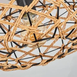 Luminaires Scandinaves-hofstein Plafonnier Mulstrand Écru, Noir, 1 lumière