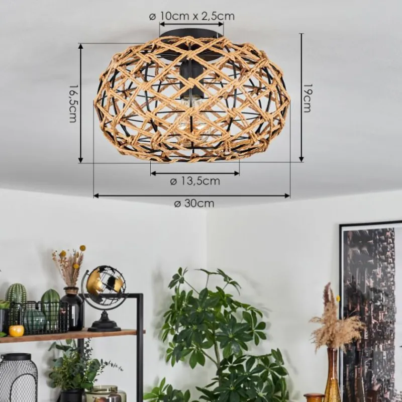 Luminaires Scandinaves-hofstein Plafonnier Mulstrand Écru, Noir, 1 lumière