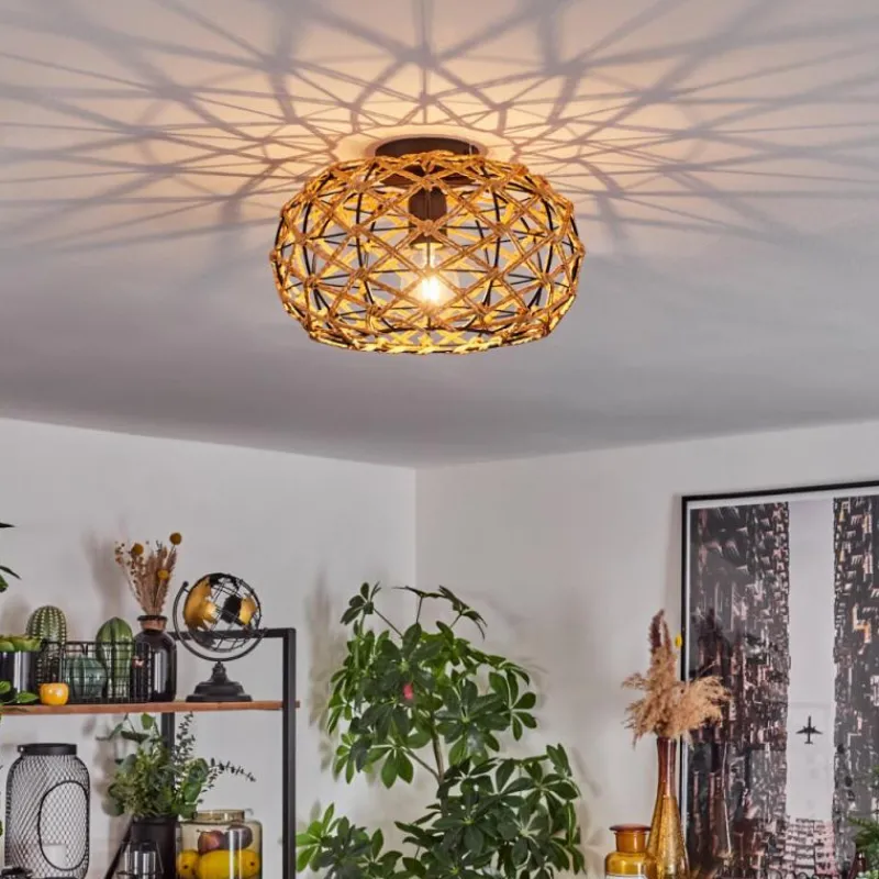 Luminaires Scandinaves-hofstein Plafonnier Mulstrand Écru, Noir, 1 lumière