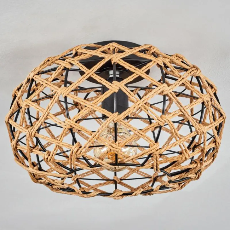 Luminaires Scandinaves-hofstein Plafonnier Mulstrand Écru, Noir, 1 lumière