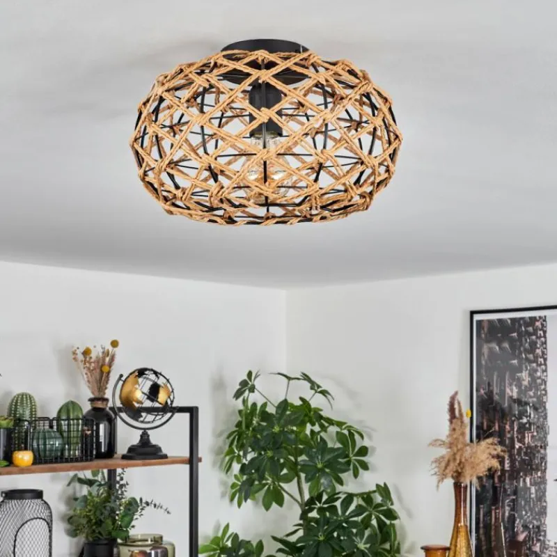 Luminaires Scandinaves-hofstein Plafonnier Mulstrand Écru, Noir, 1 lumière